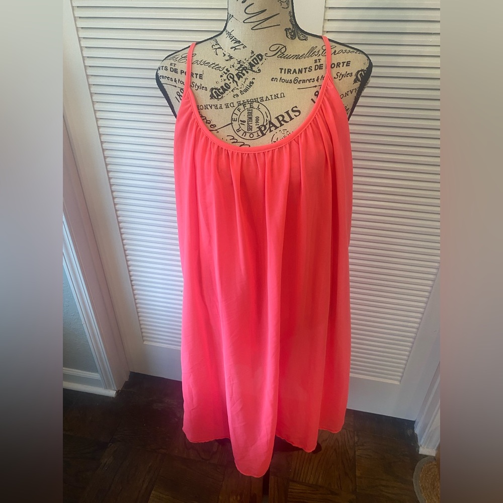 Sleeveless neon pink dress - size XXL - never worn